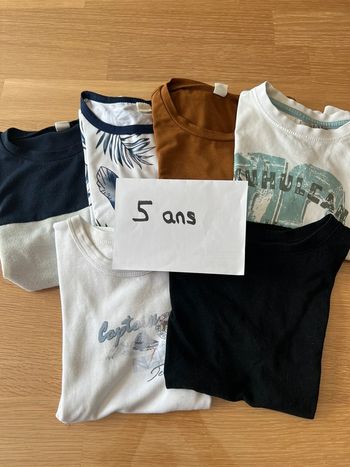 Lot de 5 t shirts manches courtes 5 ans