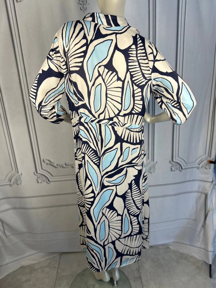 Robe bleu / crème Comma T44 Neuve - photo numéro 9