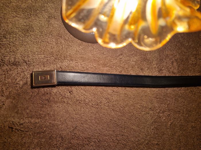Ceinture cuir bleu marine pierre cardin - photo numéro 9