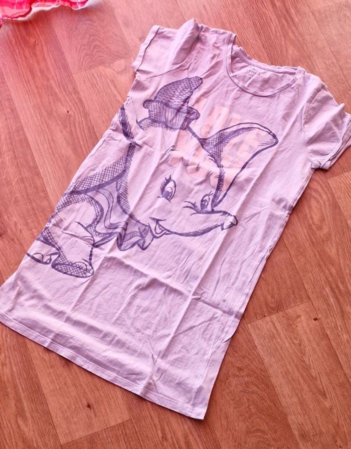 Chemise de nuit manches courtes taille S disney TBE coloris bleu violine