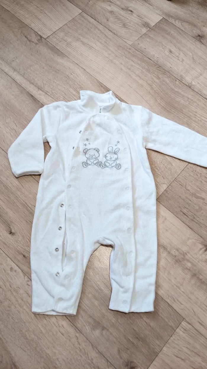 Pyjama Blanc Polaire Kimbaloo 12 Mois