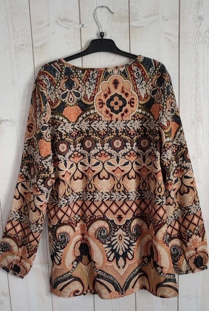 Blouse noir/marron only taille unique