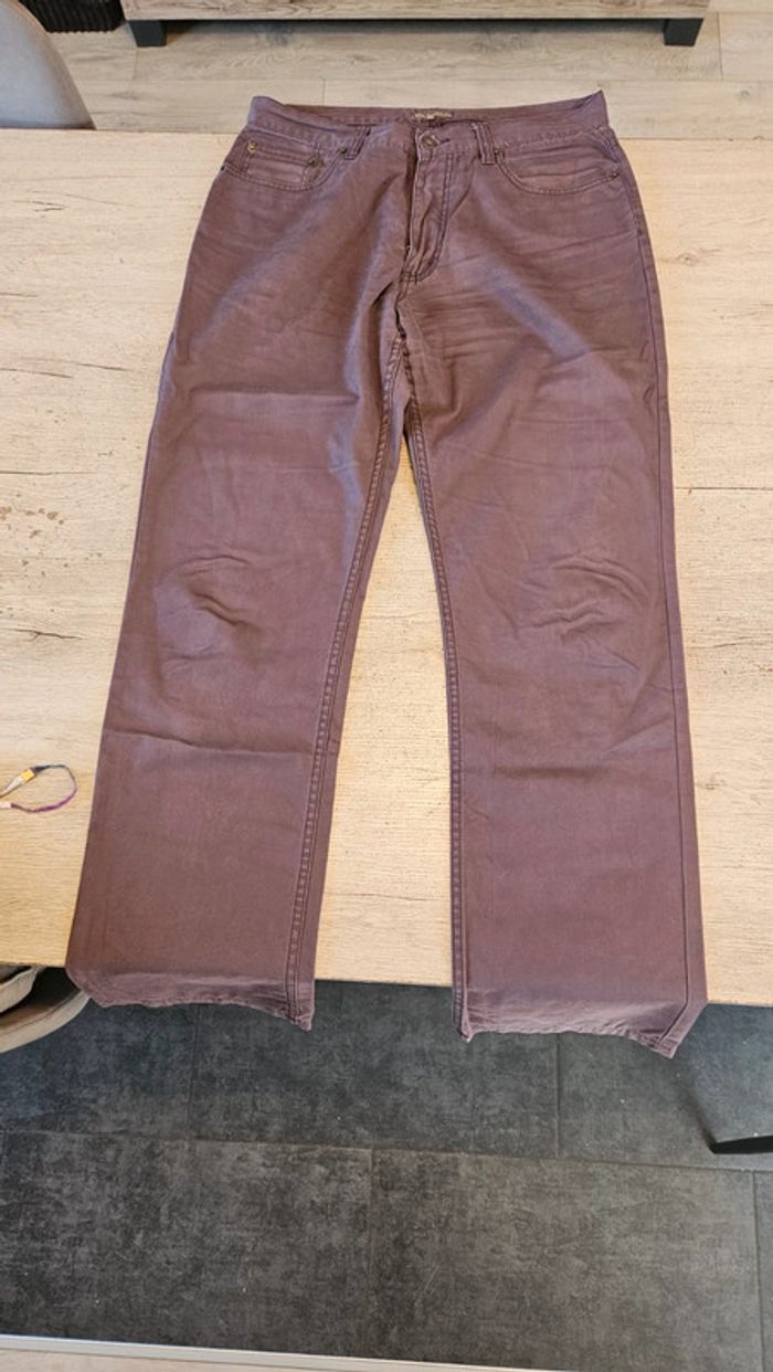 Pantalon classique, coupe droite, homme, brun, Gaspard, 34, nickel - photo numéro 2
