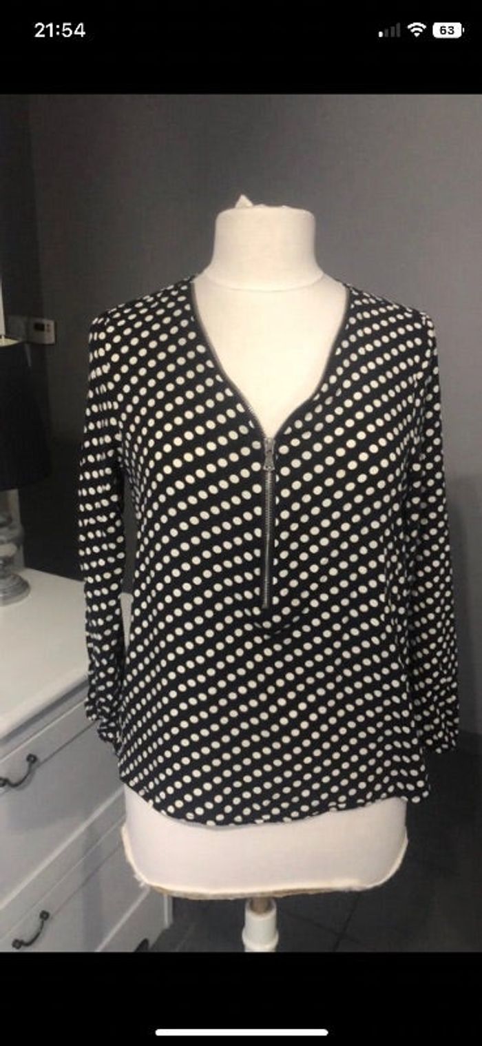 Blouse à pois