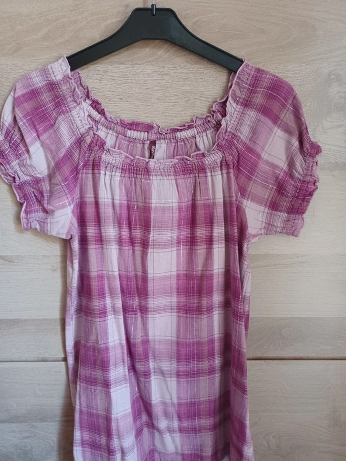 Chemisier violet rose Taille 38 - photo numéro 2