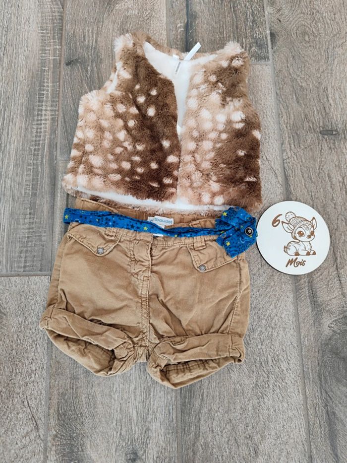 Ensemble short et fourrure