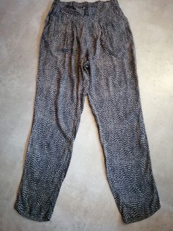 Pantalon fluide noir et blanc Taille S H§M