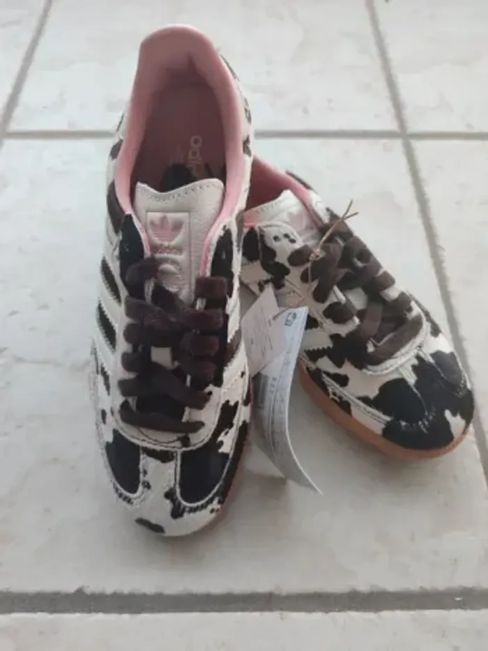 Adidas originals samba OG trainers in cow print-exclusive to ASOS