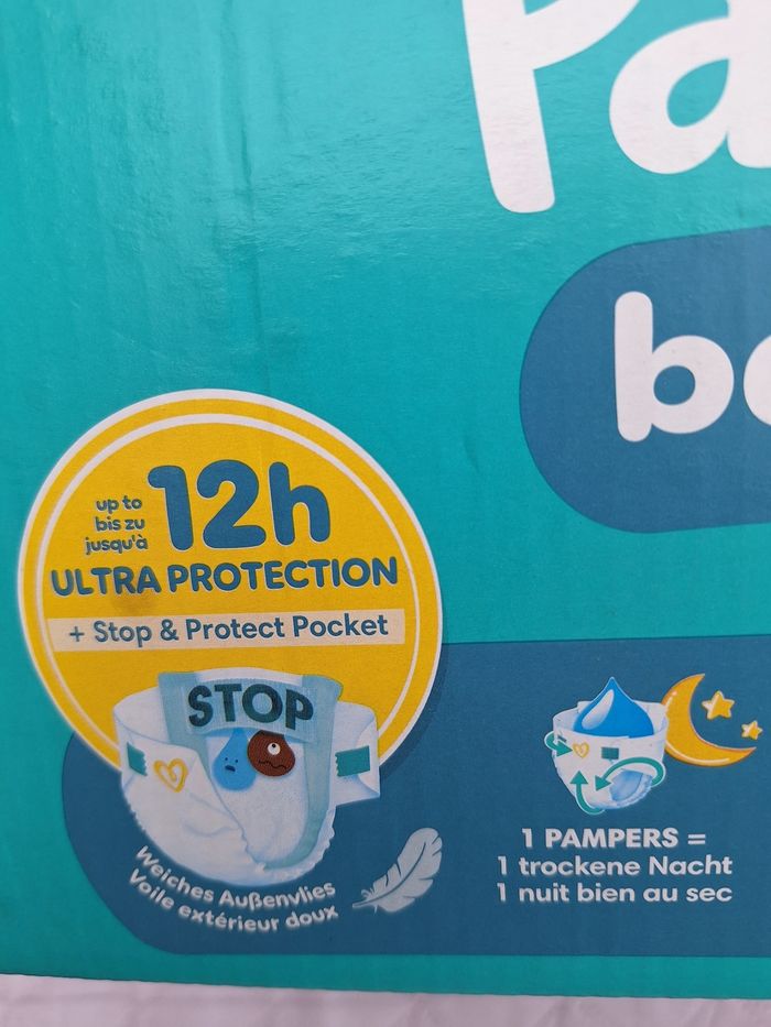 98 pampers baby-dry taille 4+ pour bébé de 10 à 15 kg - photo numéro 3