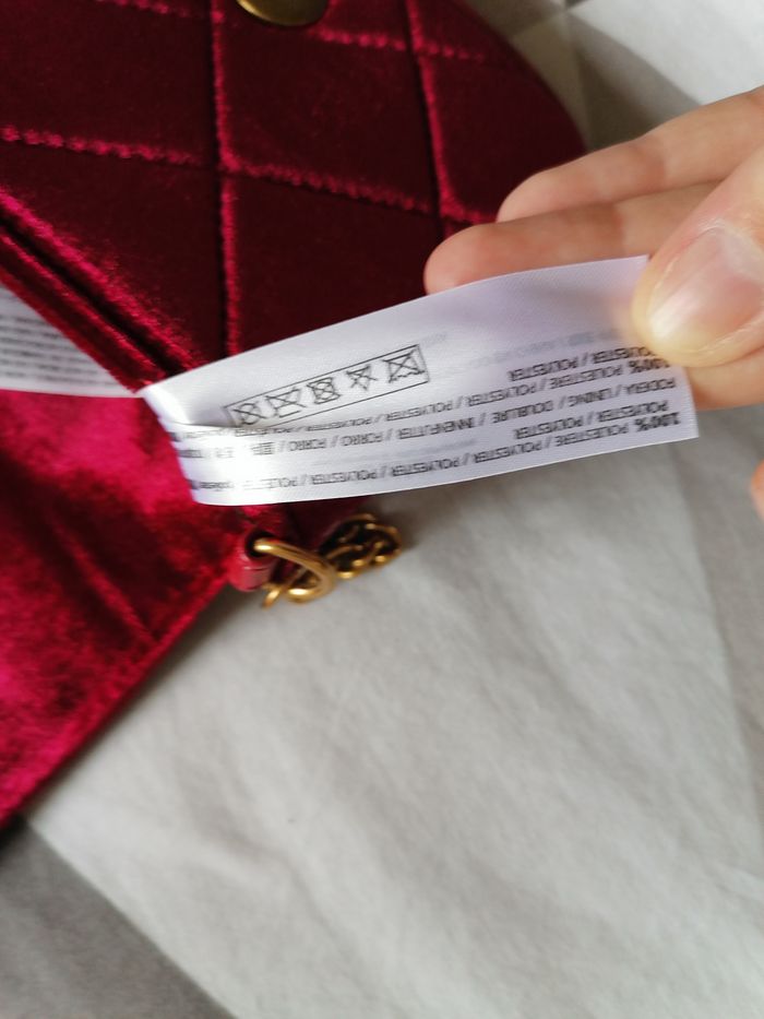 Sac bandoulière en simili velours rouge matelassé avec motif cerises - Twinset Milano - photo numéro 9