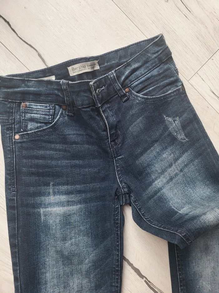 Jean bleu brut bershka 12ans garçon skinny low waist neuf - photo numéro 3
