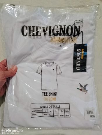 Chevignon t shirt blanc manches courtes S