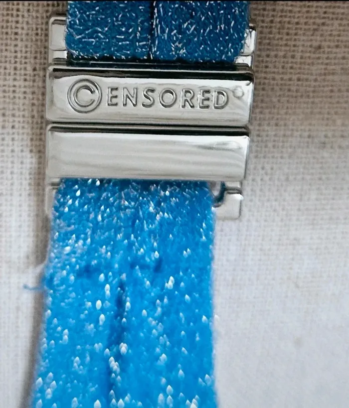 Maillot de bain 2 pièces bleu pailleté Censored Taille 38 et 95 D Neuf - photo numéro 7