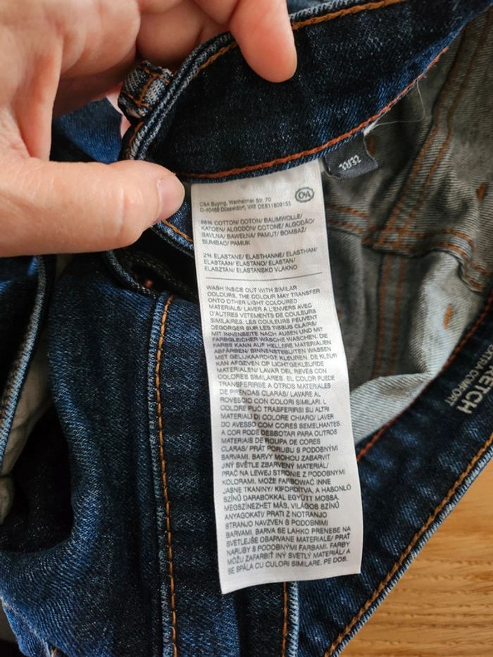 Pantalon jean bleu brut excellent état Taille 42 stretch C&A slim - photo numéro 6