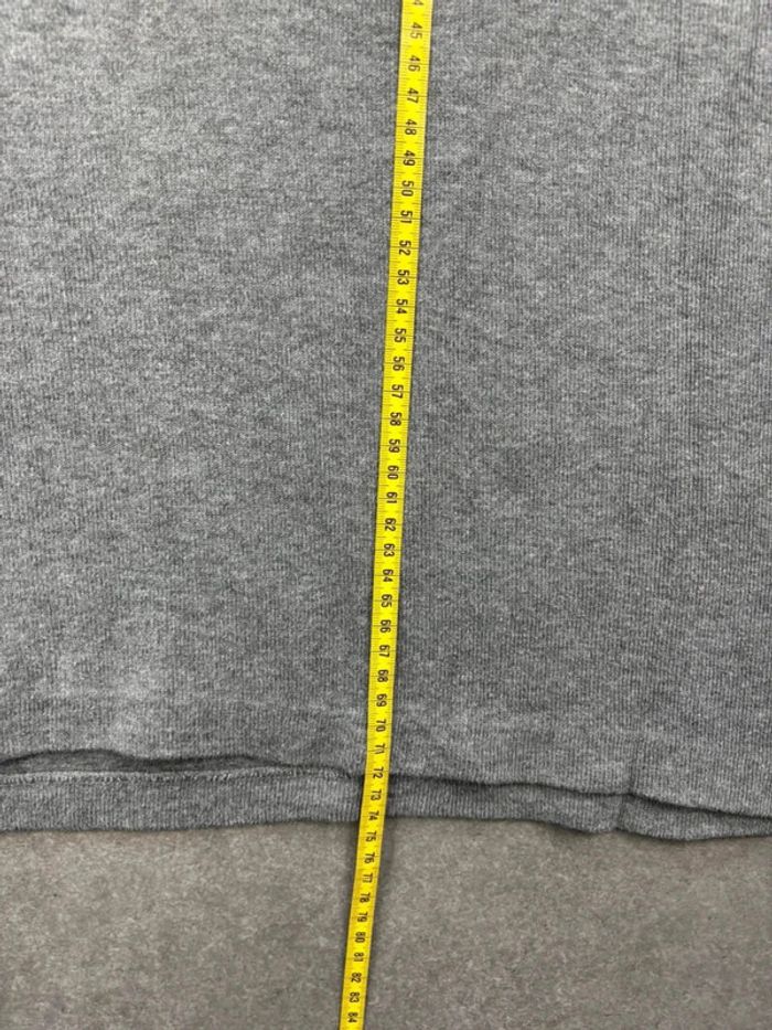 Pull d’hiver half zip 1/4 zip semi zip Ralph Lauren gris logo bleu taille XL homme - photo numéro 11