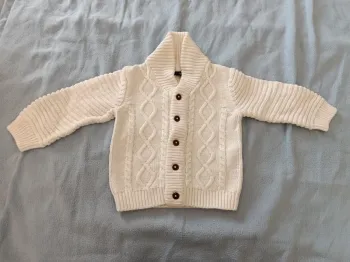 Gilet Blanc Kiabi 18mois porte 1fois