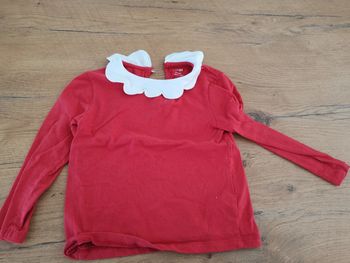 Tee shirt manches longues rouge kiabi 24 m