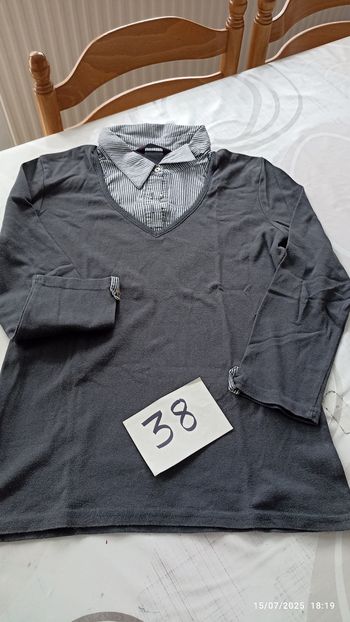 Haut effet chemise Burton 38 gris