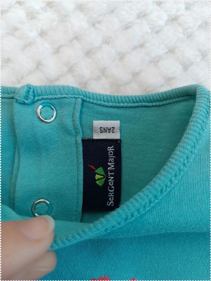 🔸 T-shirt Manches Courtes Bleu - Sergent Major 24 mois🔸 - photo numéro 2