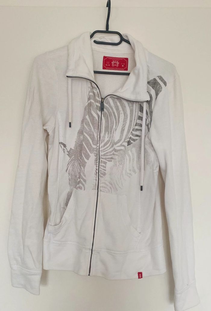 Gillet blanc zèbre
