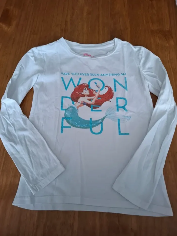 T-shirt manches longues La petite Sirène 10 ans