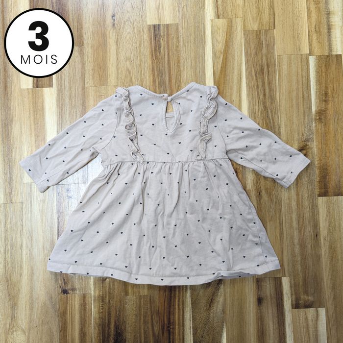 Robe / Tunique manches longues - beige - 3 mois - photo numéro 2