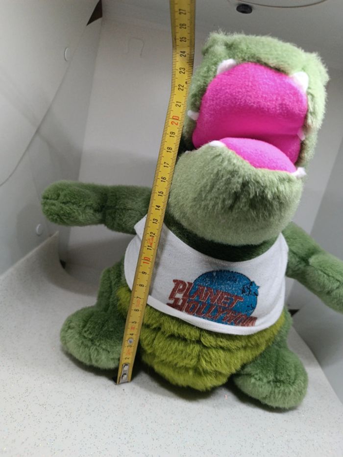 Peluche plush Teddy crocodile Disneyland planète Hollywood alligator Disney 90 vintage rare - photo numéro 11