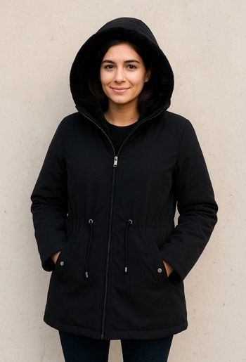 Parka noir femme xxl réversible fourrure noir