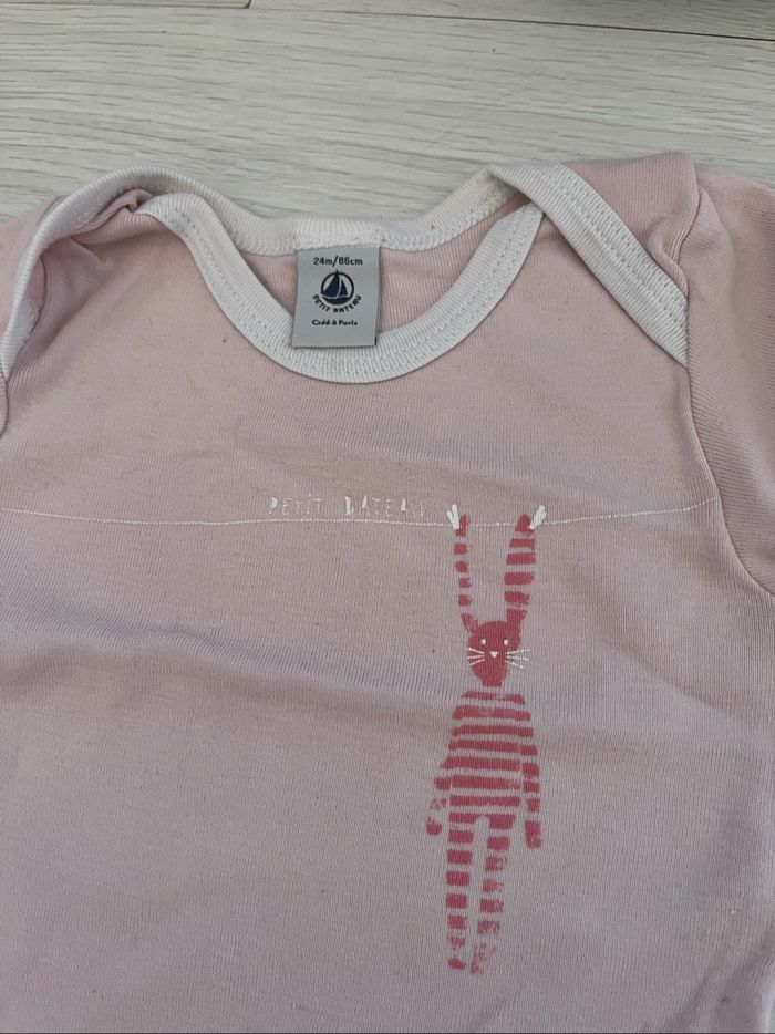 Lot 3 bodies MC petit bateau 24mois - photo numéro 4