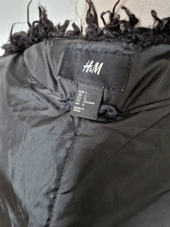 Gilet veste sans manche a poile h&m taille L - photo numéro 5