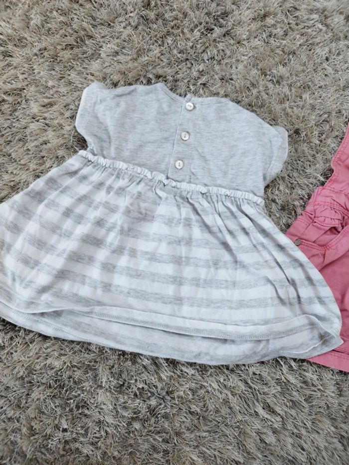 Lot de deux robes bébé fille taille 6 mois été manches courtes - photo numéro 4