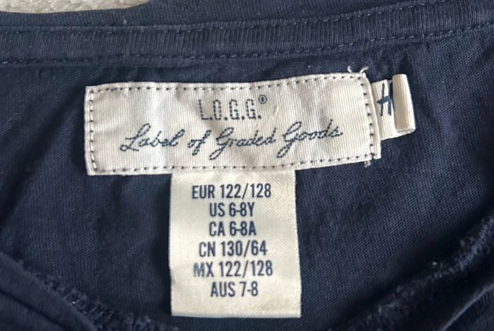 T shirt bleu marine 6/8 ans L.O.G.G - photo numéro 2