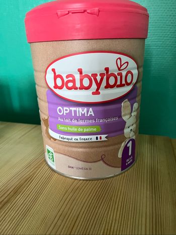 Boite optima babybio 1 er âge