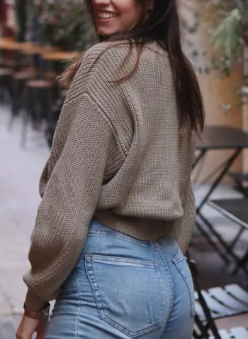 Pull H&M beige foncé XS