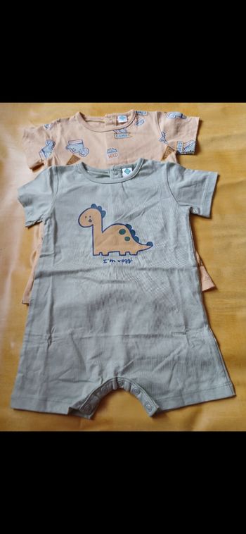 Lot 2 barboteuse combishort garçon tex baby 74 cm 12 mois