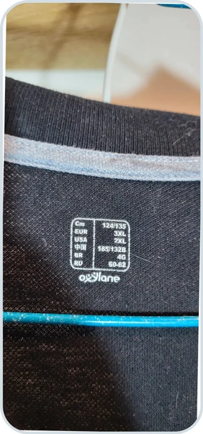 Polo noir Oxylane - 3XL - Très bon état - photo numéro 4
