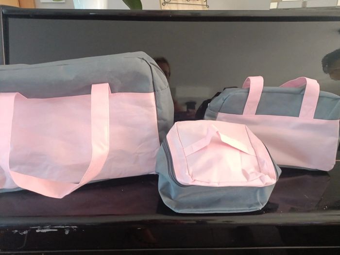 Ensemble bagage gris rose LBVYR