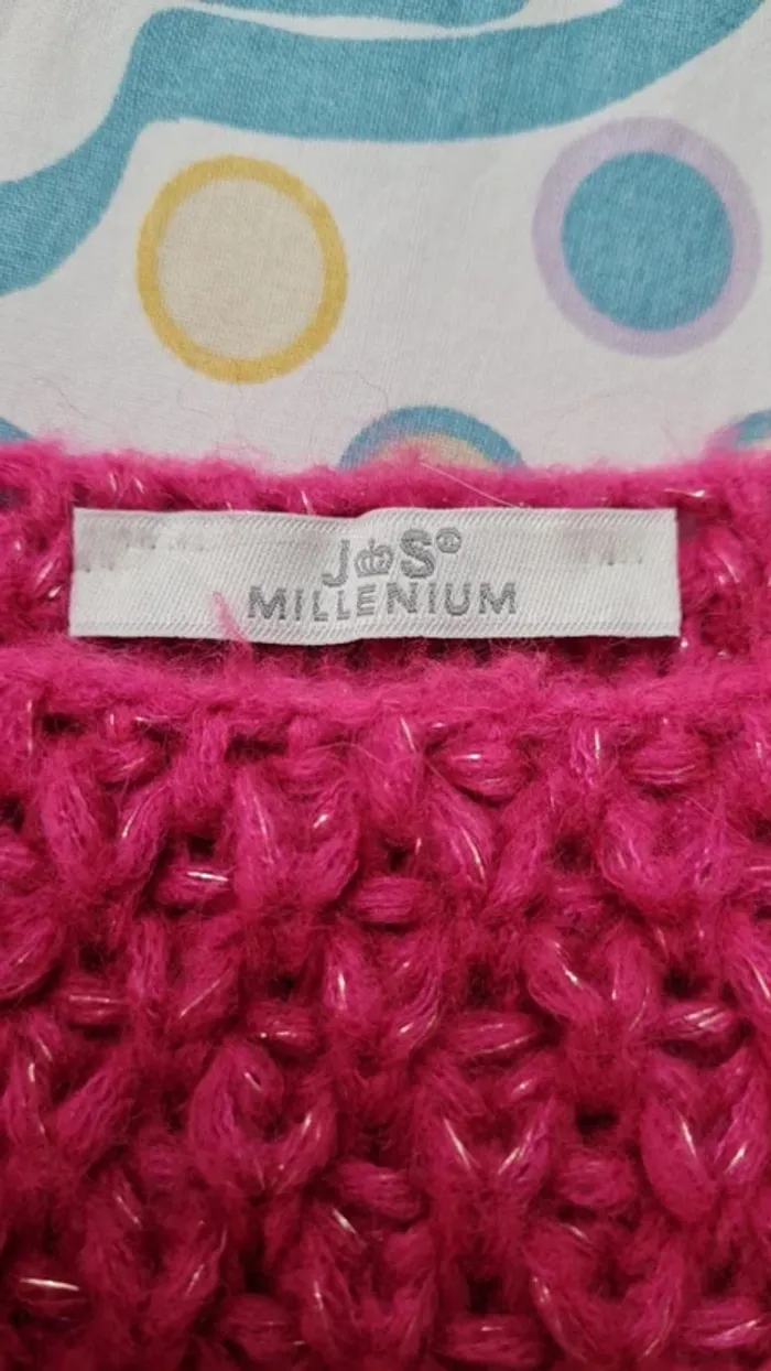 Pull js millénium grosse maille laine fil doré - photo numéro 6