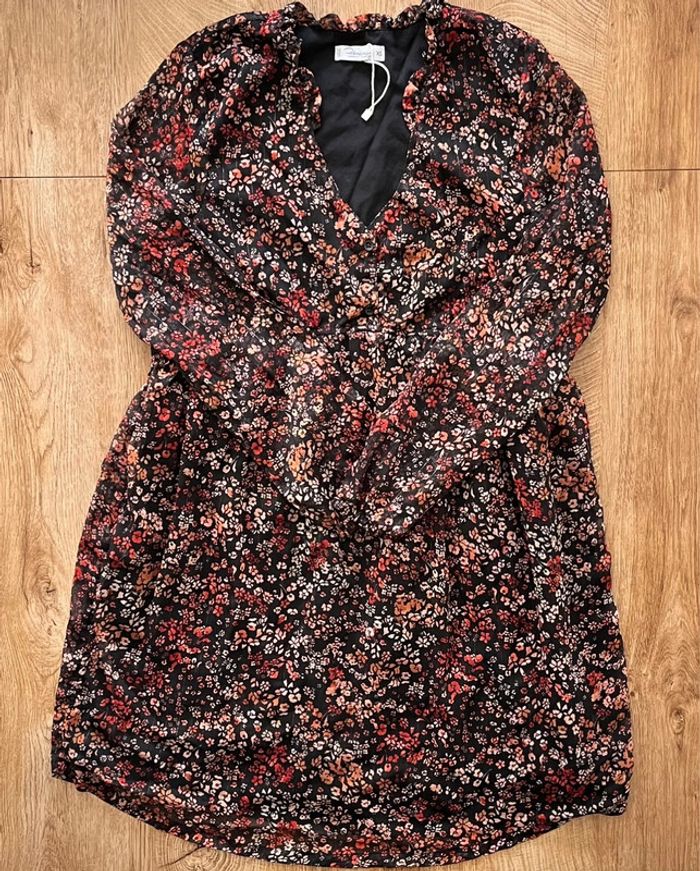Robe de grossesse à manches longues fleurie neuve Orchestra pour femme, taille XS - photo numéro 3