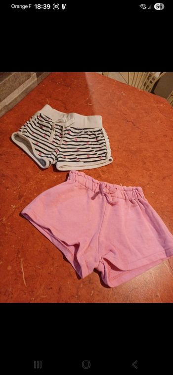 Lot de 2 shorts fille taille 3 ans