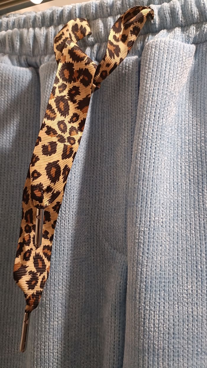 Pantalon bleu taille élastique - photo numéro 2