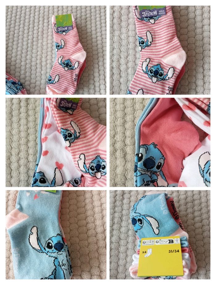 4 paires de chaussettes Stitch 31 34