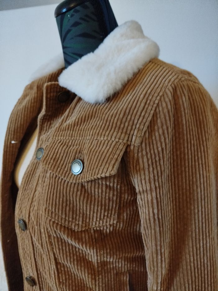 Veste velours fourrure Camel Bonobo XS - photo numéro 2