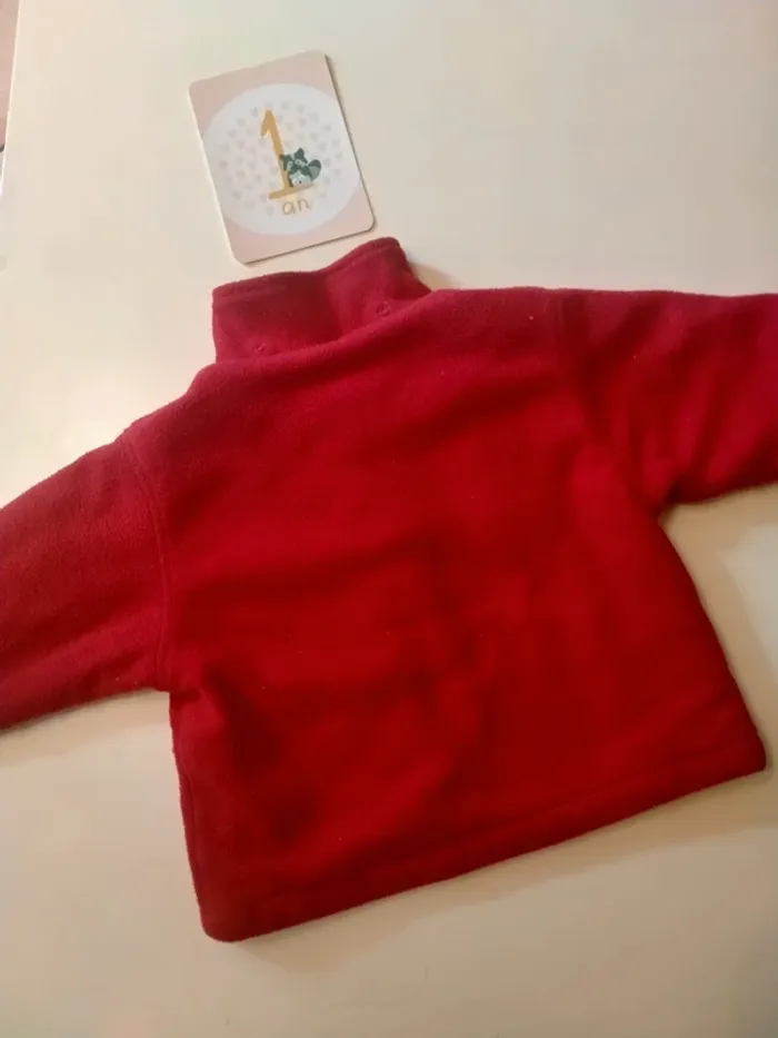 Veste polaire rouge fille 1 an - photo numéro 6