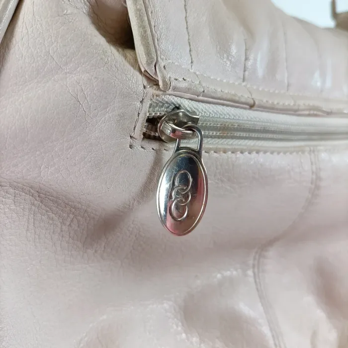 Sac épaule beige cuir souple détails métal style casual chic poche zippée S044 - photo numéro 8