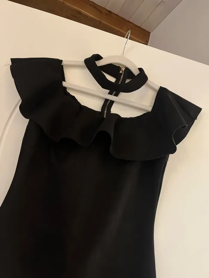 Robe noir effet velour fin - photo numéro 2
