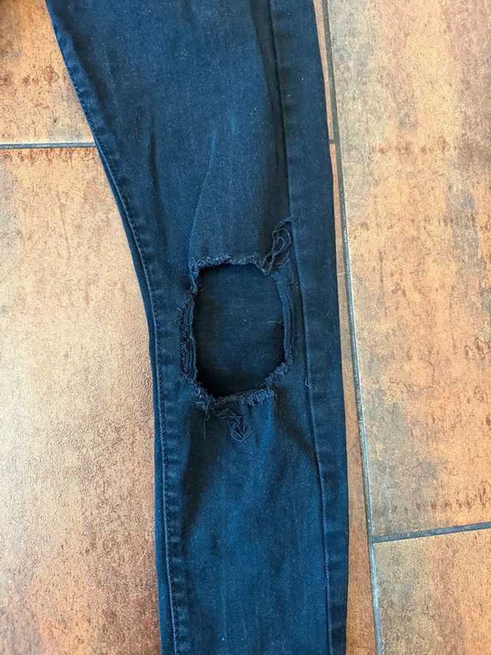 Jeans noir skinny à trou LBO idéale ado - photo numéro 2