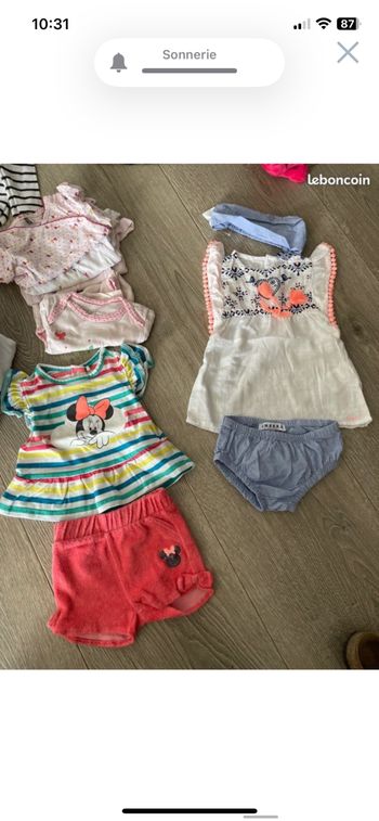 Vêtements 3 mois 2 caisses