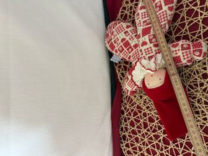 Peluche/Doudou Poupée/Lutin Chiffon Bonnet Rouge Fleurs Coeur Ancien Moulin Roty - photo numéro 4