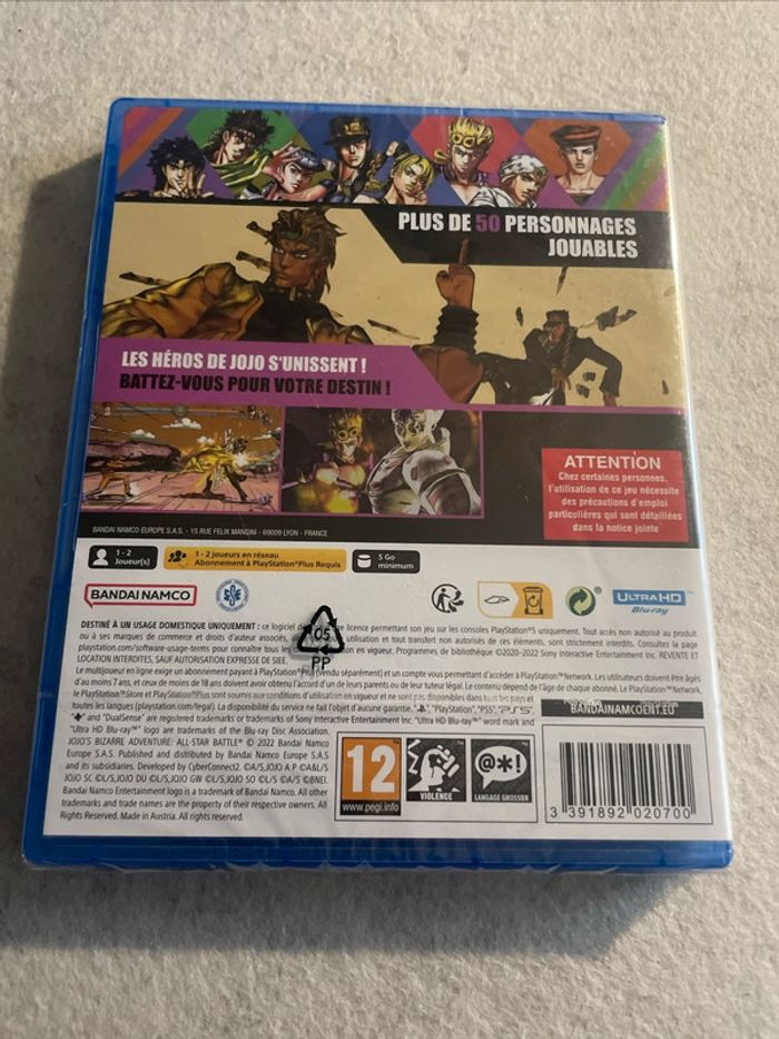 Jojo's Bizarre Adventure All Star Battle Jeu PS5 FR - photo numéro 2
